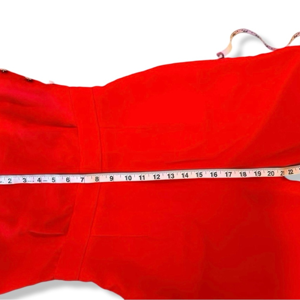 Sezane Vanille Sleeveless V-Neck Jumpsuit | Red Coral | Size 36 | US 4 - Picture 14 of 16